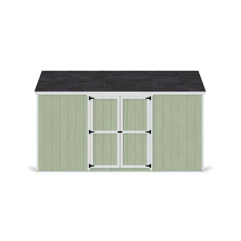 Little Cottage Co. Value Gable 10x14 Wood Storage Shed Kit - Side Entry (10x14 VGS-SE-PC)
