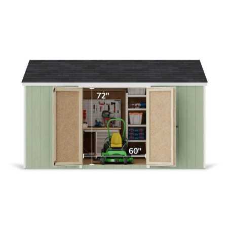 Little Cottage Co. Value Gable 10x14 Wood Storage Shed Kit - Side Entry (10x14 VGS-SE-PC)