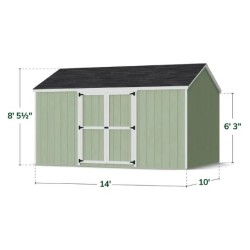 Little Cottage Co. Value Gable 10x14 Wood Storage Shed Kit - Side Entry (10x14 VGS-SE-PC)