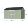 Little Cottage Co. Value Gable 10x14 Wood Storage Shed Kit - Side Entry (10x14 VGS-SE-PC)