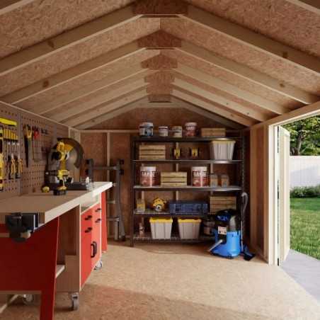 Little Cottage Co. Value Gable 10x14 Wood Storage Shed Kit - Side Entry (10x14 VGS-SE-PC)