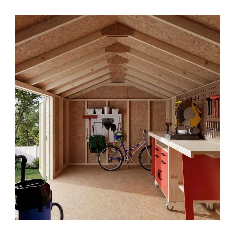 Little Cottage Co. Value Gable 10x14 Wood Storage Shed Kit - Side Entry (10x14 VGS-SE-PC)