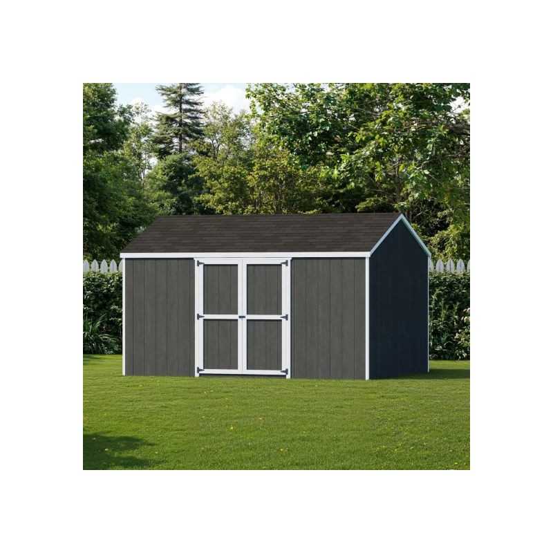 Little Cottage Co. Value Gable 10x14 Wood Storage Shed Kit - Side Entry (10x14 VGS-SE-PC)