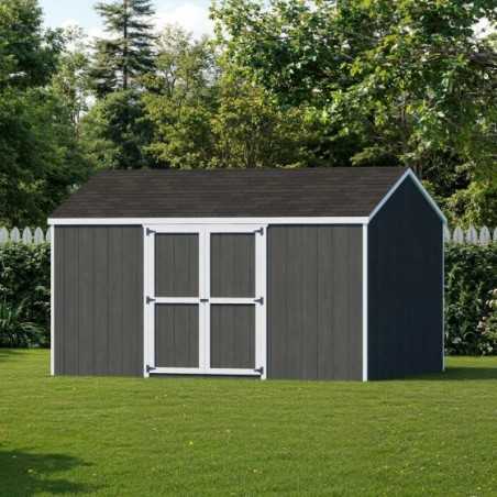 Little Cottage Co. Value Gable 10x14 Wood Storage Shed Kit - Side Entry (10x14 VGS-SE-PC)