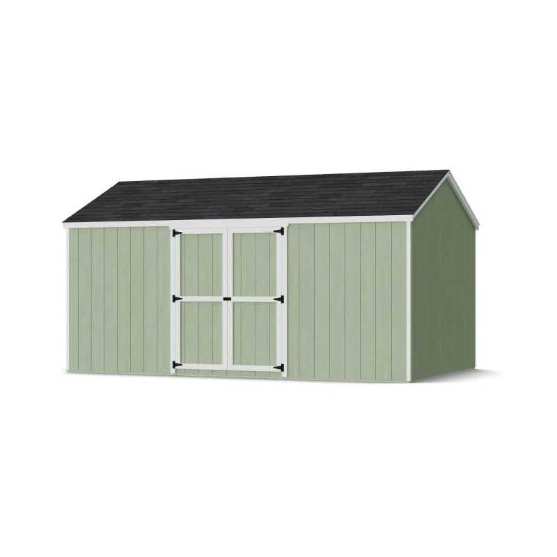 Little Cottage Co. Value Gable 10x16 Wood Storage Shed Kit - Side Entry (10x16 VGS-SE-PC)