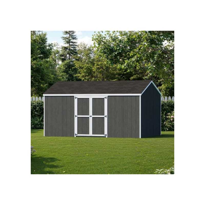 Little Cottage Co. Value Gable 10x16 Wood Storage Shed Kit - Side Entry (10x16 VGS-SE-PC)