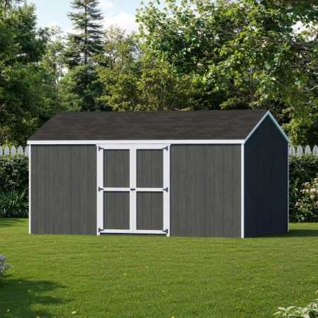 Little Cottage Co. Value Gable 10x16 Wood Storage Shed Kit - Side Entry (10x16 VGS-SE-PC)