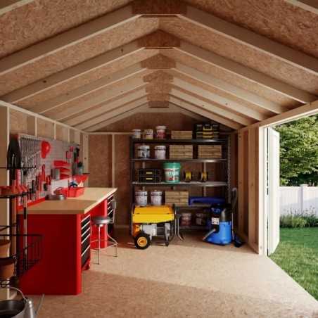 Little Cottage Co. Value Gable 10x16 Wood Storage Shed Kit - Side Entry (10x16 VGS-SE-PC)