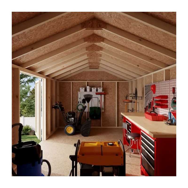Little Cottage Co. Value Gable 10x16 Wood Storage Shed Kit - Side Entry (10x16 VGS-SE-PC)