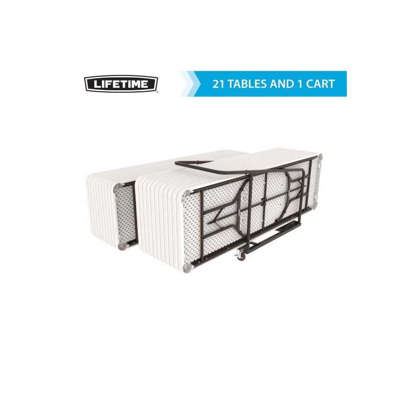 Lifetime (21) 8ft Tables and Cart Combo (80136)