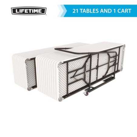 Lifetime (21) 8ft Tables and Cart Combo (80136)