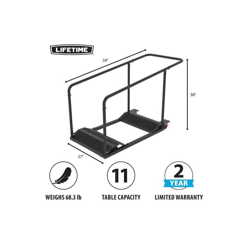 Lifetime (21) 8ft Tables and Cart Combo (80136)
