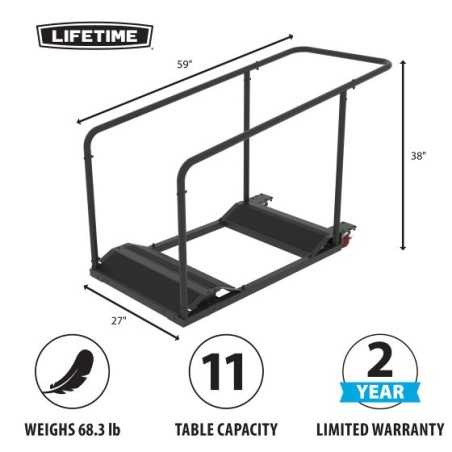 Lifetime (21) 8ft Tables and Cart Combo (80136)