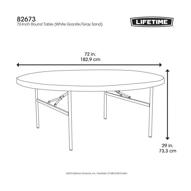 Lifetime 72-inch Round Table - 12 Pack (82673)