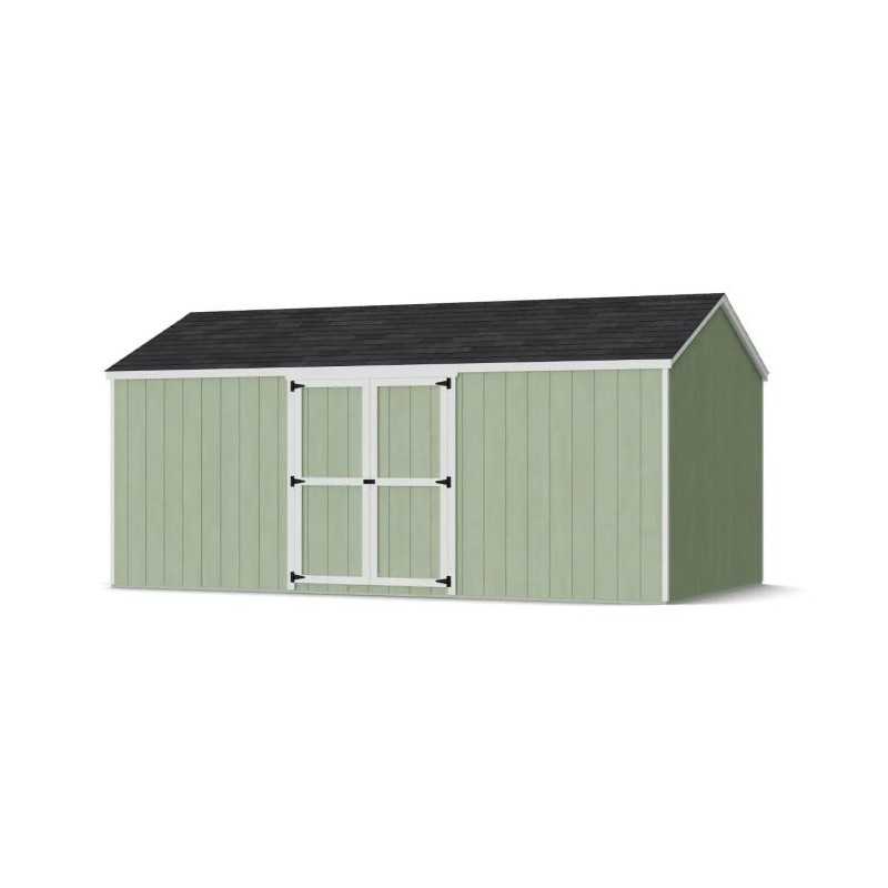 Little Cottage Co. Value Gable 10x18 Wood Storage Shed Kit - Side Entry (10x18 VGS-SE-PC)