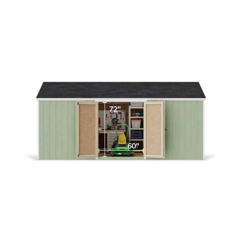 Little Cottage Co. Value Gable 10x18 Wood Storage Shed Kit - Side Entry (10x18 VGS-SE-PC)