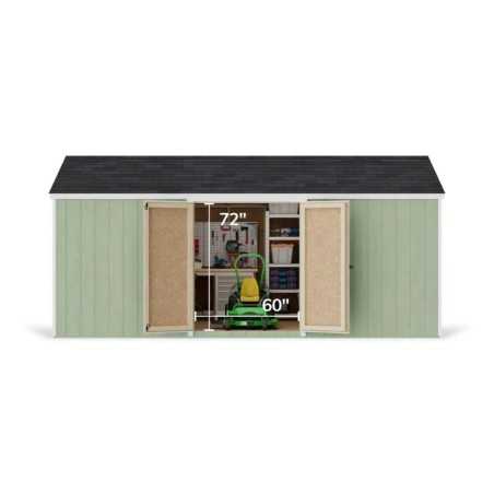 Little Cottage Co. Value Gable 10x18 Wood Storage Shed Kit - Side Entry (10x18 VGS-SE-PC)