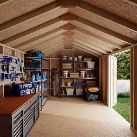 Little Cottage Co. Value Gable 10x18 Wood Storage Shed Kit - Side Entry (10x18 VGS-SE-PC)