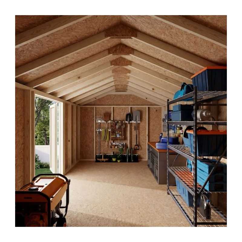 Little Cottage Co. Value Gable 10x18 Wood Storage Shed Kit - Side Entry (10x18 VGS-SE-PC)