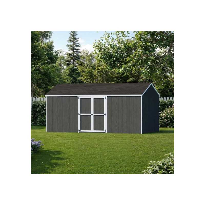 Little Cottage Co. Value Gable 10x18 Wood Storage Shed Kit - Side Entry (10x18 VGS-SE-PC)