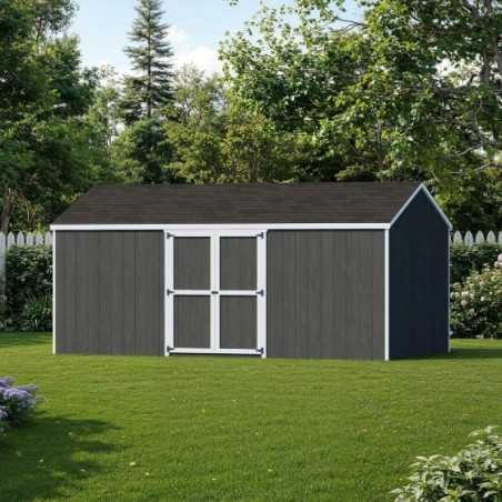 Little Cottage Co. Value Gable 10x18 Wood Storage Shed Kit - Side Entry (10x18 VGS-SE-PC)