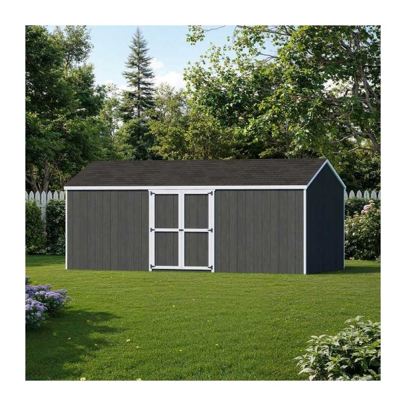 Little Cottage Co. Value Gable 10x20 Wood Storage Shed Kit - Side Entry (10x20 VGS-SE-PC)