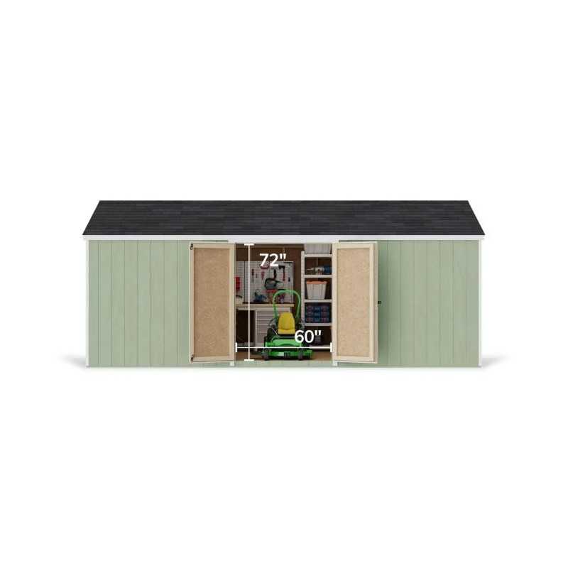 Little Cottage Co. Value Gable 10x20 Wood Storage Shed Kit - Side Entry (10x20 VGS-SE-PC)
