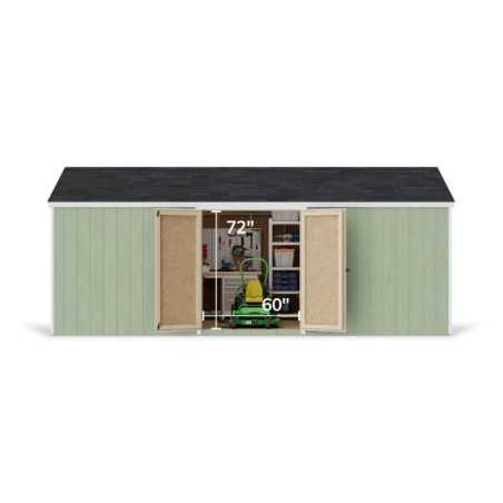 Little Cottage Co. Value Gable 10x20 Wood Storage Shed Kit - Side Entry (10x20 VGS-SE-PC)