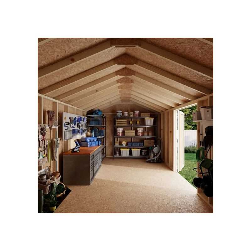 Little Cottage Co. Value Gable 10x20 Wood Storage Shed Kit - Side Entry (10x20 VGS-SE-PC)