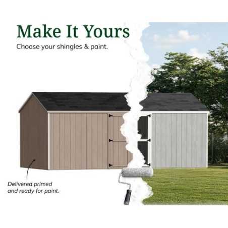 Little Cottage Co. Value Gable 10x20 Wood Storage Shed Kit - Side Entry (10x20 VGS-SE-PC)