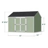 Little Cottage Co. Value Gable 12x12 Wood Storage Shed Kit - Side Entry (12x12 VGS-SE-PC)