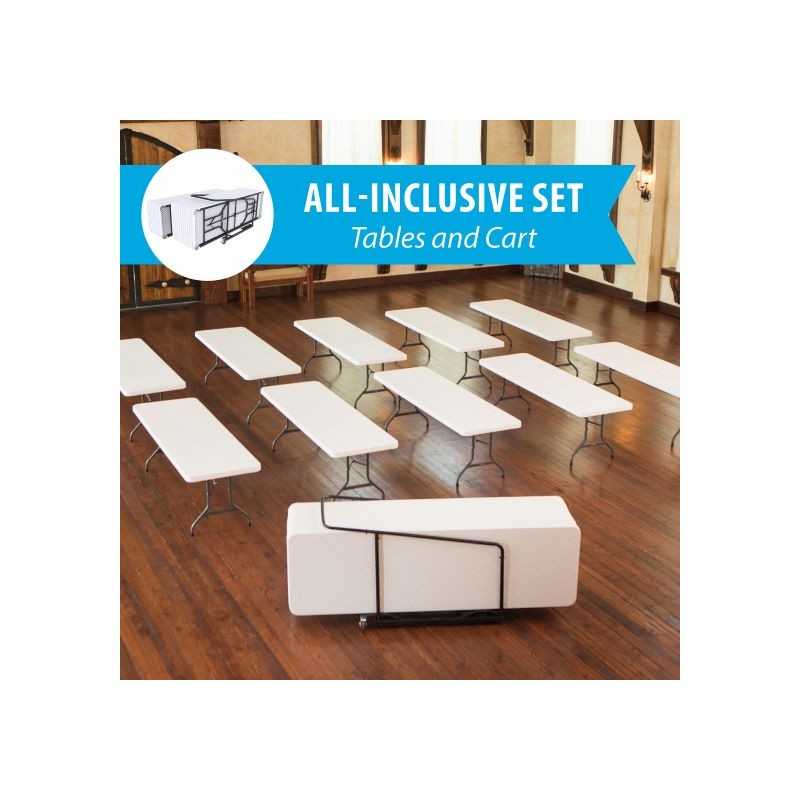 Lifetime (21) 8Ft Tables and Cart Set (80135)