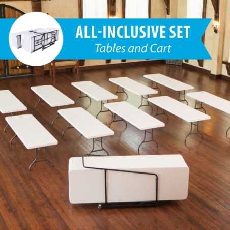 Lifetime (21) 8Ft Tables and Cart Set (80135)