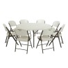 Lifetime (4) 60-Inch Round Stacking Table and (32) Chair Set - Commercial (80501)