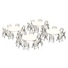 Lifetime (4) 60-Inch Round Stacking Table and (32) Chair Set - Commercial (80501)