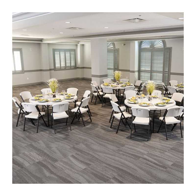 Lifetime (4) 60-Inch Round Stacking Table and (32) Chair Set - Commercial (80501)