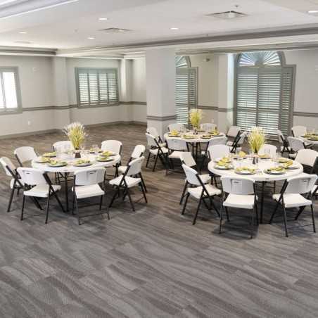 Lifetime (4) 60-Inch Round Stacking Table and (32) Chair Set - Commercial (80501)
