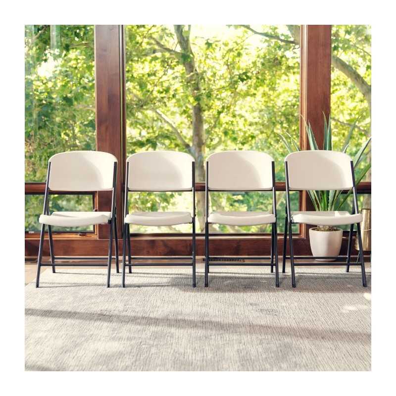 Lifetime (4) 60-Inch Round Stacking Table and (32) Chair Set - Commercial (80501)