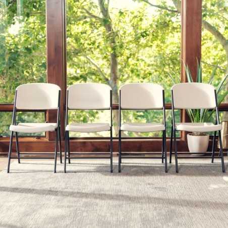 Lifetime (4) 60-Inch Round Stacking Table and (32) Chair Set - Commercial (80501)
