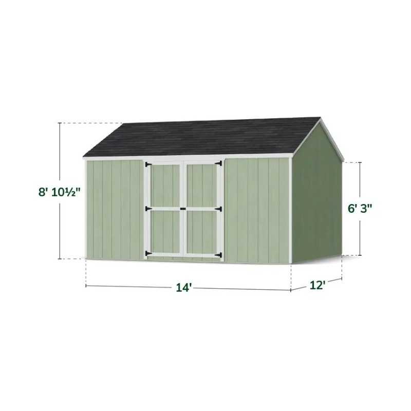 Little Cottage Co. Value Gable 12x14 Wood Storage Shed Kit - Side Entry (12x14 VGS-SE-PC)