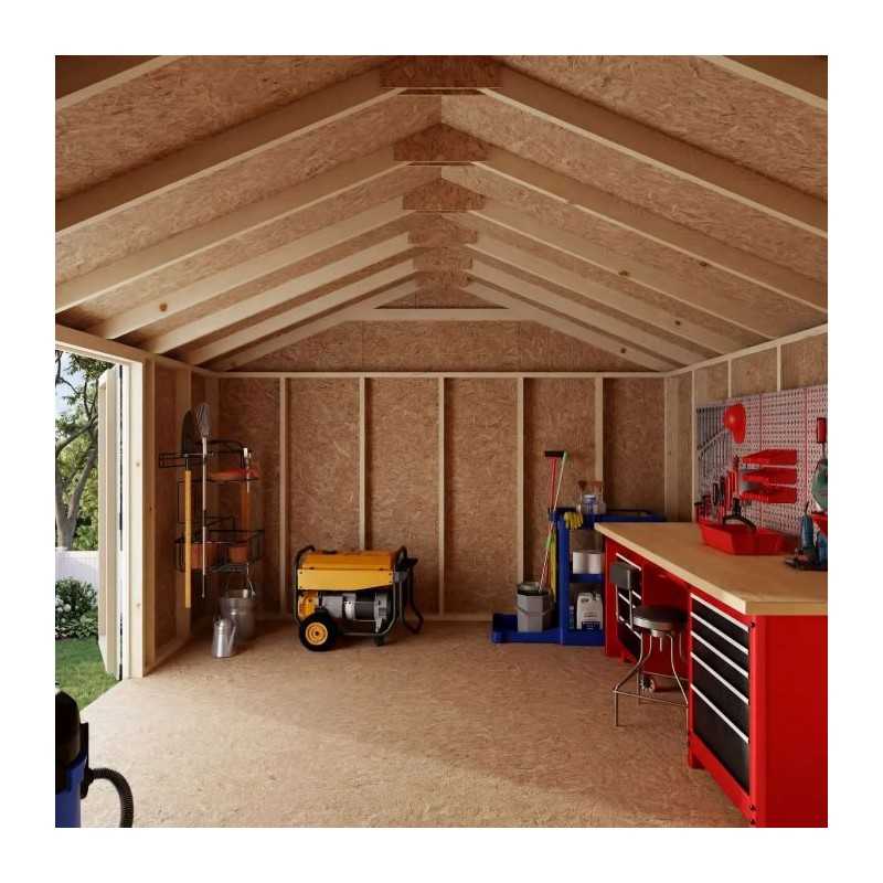 Little Cottage Co. Value Gable 12x14 Wood Storage Shed Kit - Side Entry (12x14 VGS-SE-PC)