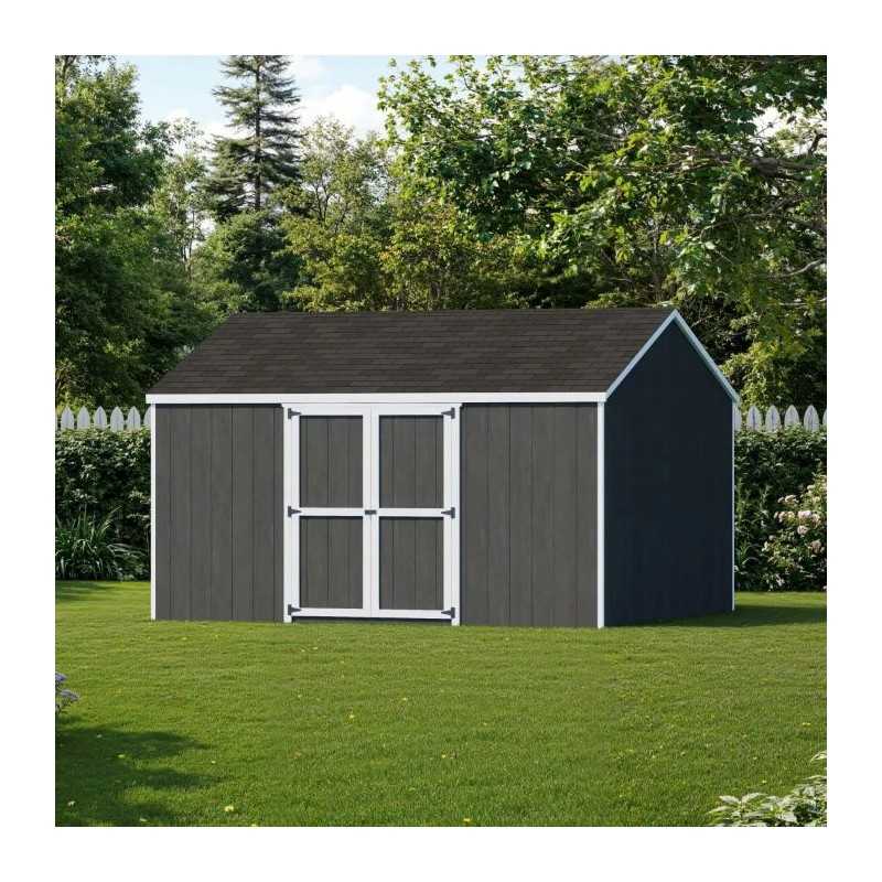 Little Cottage Co. Value Gable 12x14 Wood Storage Shed Kit - Side Entry (12x14 VGS-SE-PC)