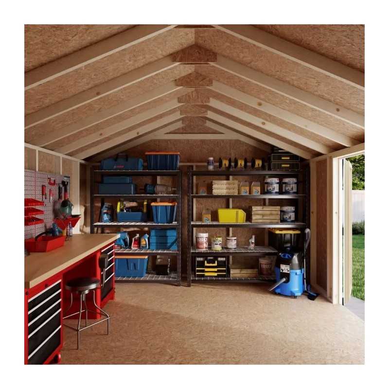 Little Cottage Co. Value Gable 12x12 Wood Storage Shed Kit - Side Entry (12x12 VGS-SE-PC)