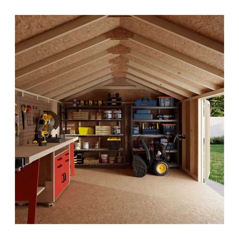 Little Cottage Co. Value Gable 12x16 Wood Storage Shed Kit - Side Entry (12x16 VGS-SE-PC)