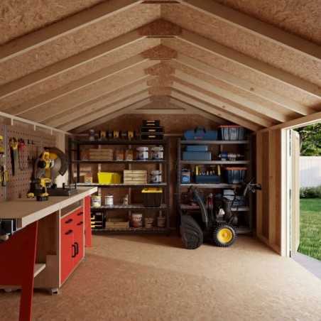 Little Cottage Co. Value Gable 12x16 Wood Storage Shed Kit - Side Entry (12x16 VGS-SE-PC)