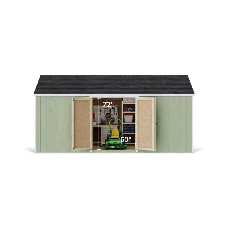 Little Cottage Co. Value Gable 12x18 Wood Storage Shed Kit - Side Entry (12x18 VGS-SE-PC)