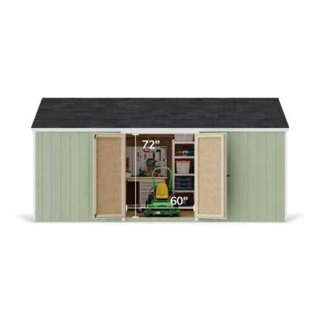 Little Cottage Co. Value Gable 12x18 Wood Storage Shed Kit - Side Entry (12x18 VGS-SE-PC)