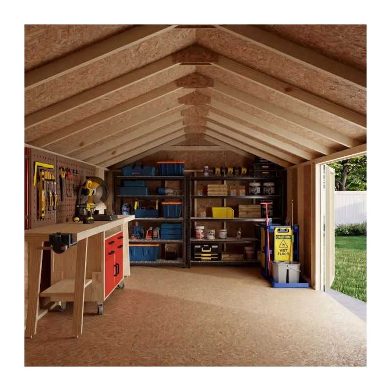 Little Cottage Co. Value Gable 12x18 Wood Storage Shed Kit - Side Entry (12x18 VGS-SE-PC)