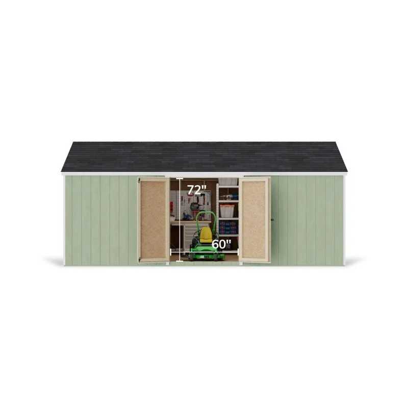 Little Cottage Co. Value Gable 12x20 Wood Storage Shed Kit - Side Entry (12x20 VGS-SE-PC)
