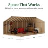 Little Cottage Co. Value Gable 12x20 Wood Storage Shed Kit - Side Entry (12x20 VGS-SE-PC)